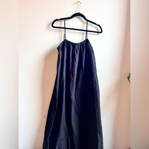 Black Cotton Maxi Dress
